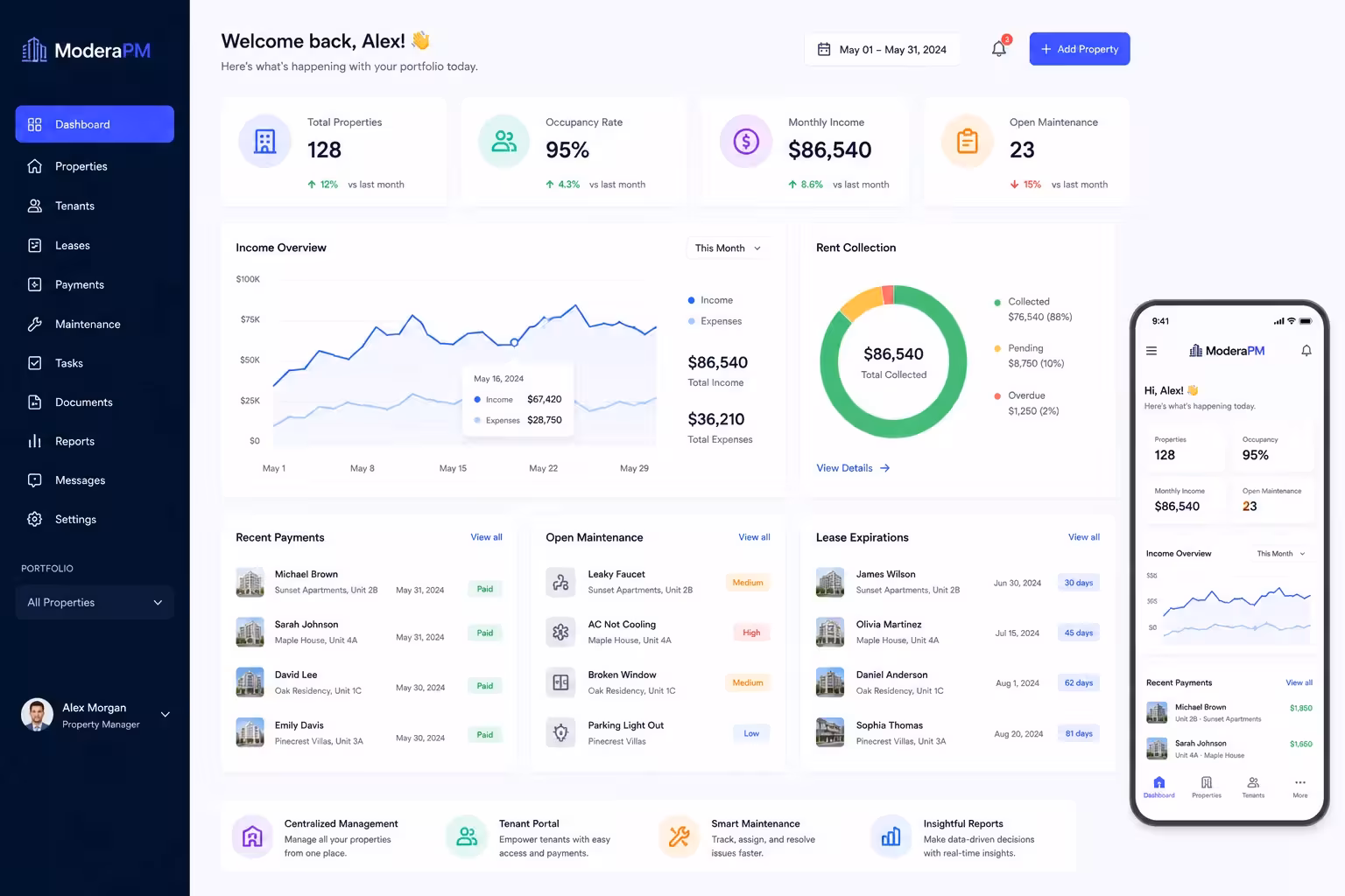 ModeraPM — Real Estate CRM Platform