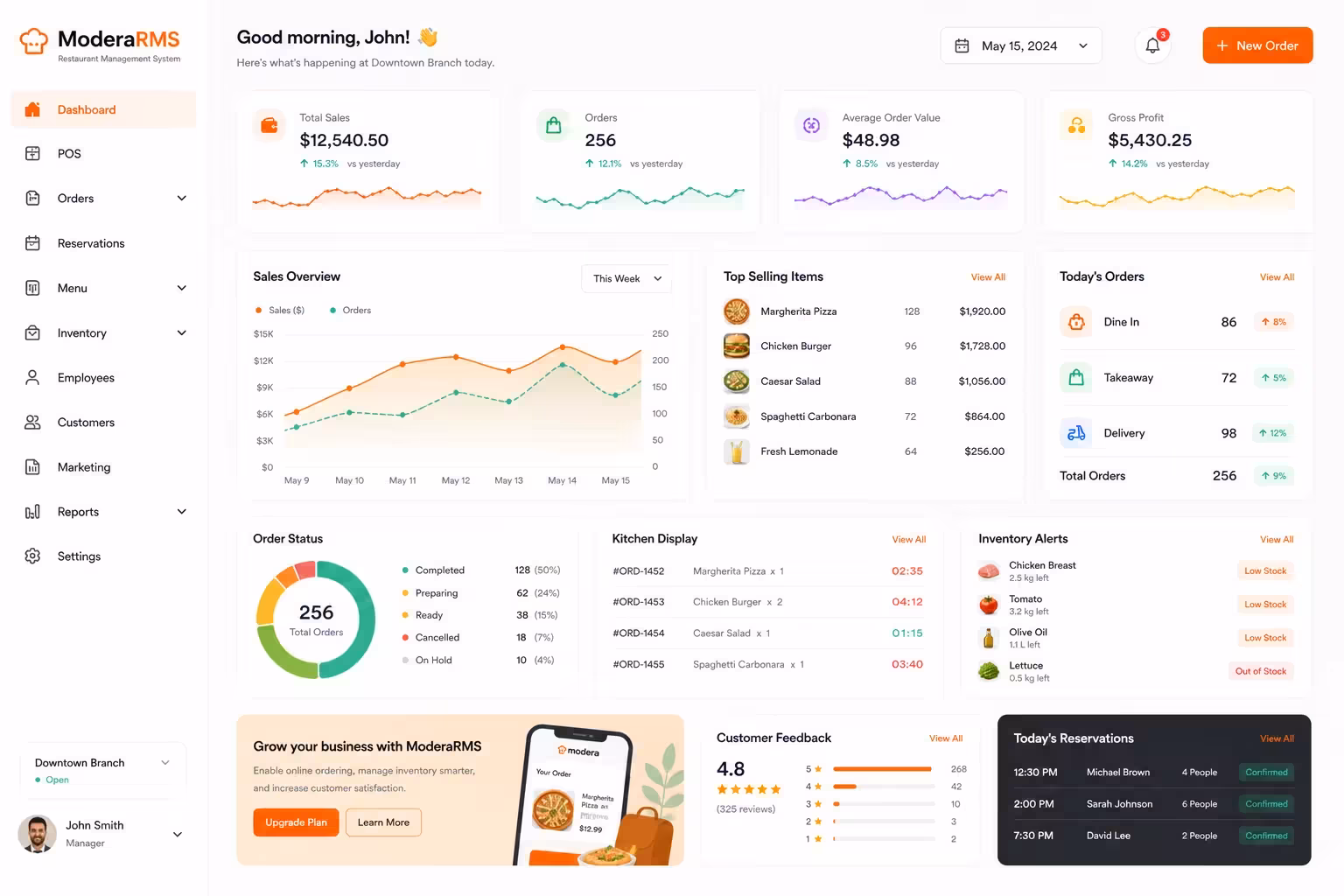 ModeraRMS — Restaurant Management System